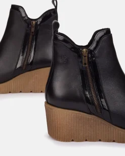 Best Sale Yokono Botín De Cuña MADONA-002 NEGRO