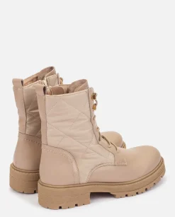Online Yokono Botín Plano BERNA-007 Beige
