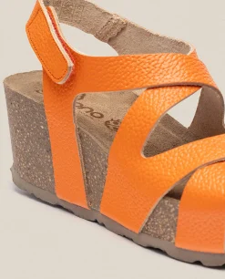 Fashion Yokono Sandalia Cuña Bari 303 Naranja