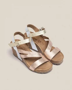 Online Yokono Sandalia Cuña Cadiz 302 Rosa