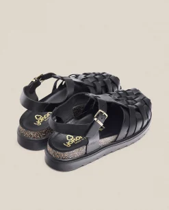 Outlet Yokono Sandalia De Plataforma Tunez 017 Negro