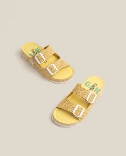 Online Yokono Sandalia De Plataforma West 003 Amarillo