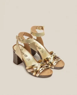 Flash Sale Yokono Sandalia De Tacón Ponza 005 Dorado