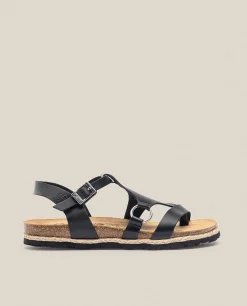 Cheap Yokono Sandalia Plana Chipre 021 Negro