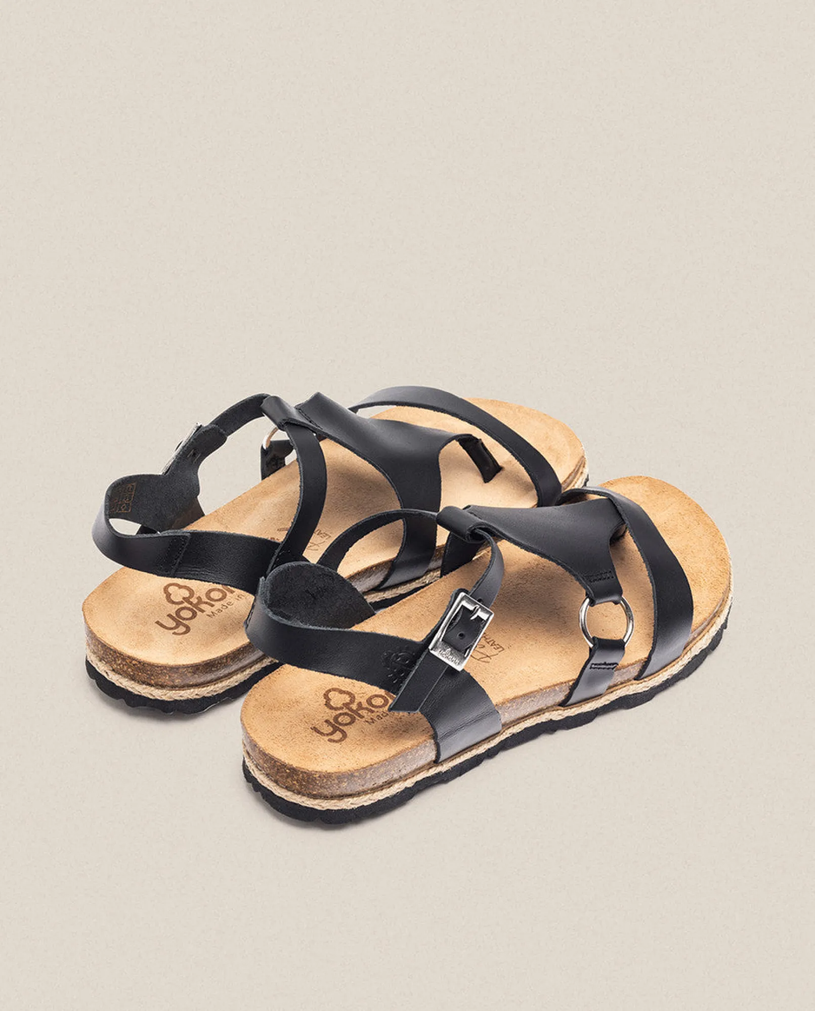 Cheap Yokono Sandalia Plana Chipre 021 Negro