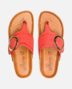 Cheap Yokono Sandalia Plana Granada 704 Coral