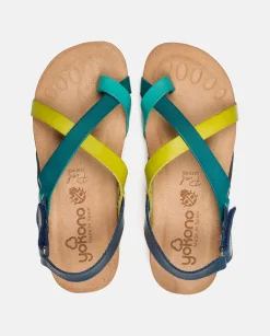 Online Yokono Sandalia Plana Ibiza 718 Azul