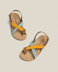Online Yokono Sandalia Plana Ibiza 718 Naranja