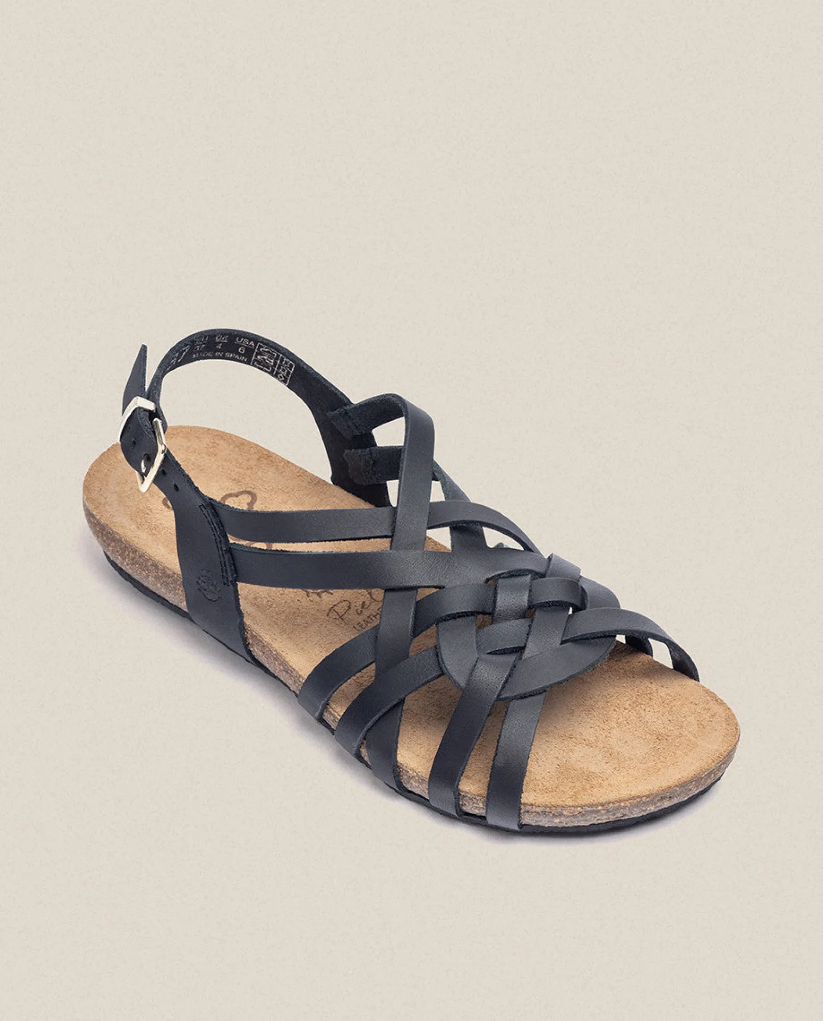 Shop Yokono Sandalia Plana Ibiza 175 Negro