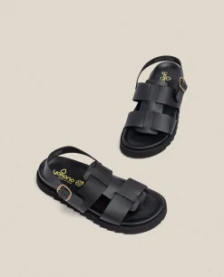Hot Yokono Sandalia Plana Man 002 Negro
