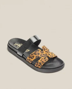 Clearance Yokono Sandalia Plana Morena 125 Leopardo