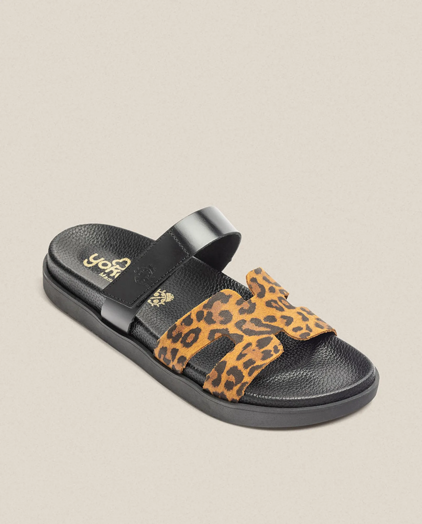 Clearance Yokono Sandalia Plana Morena 125 Leopardo