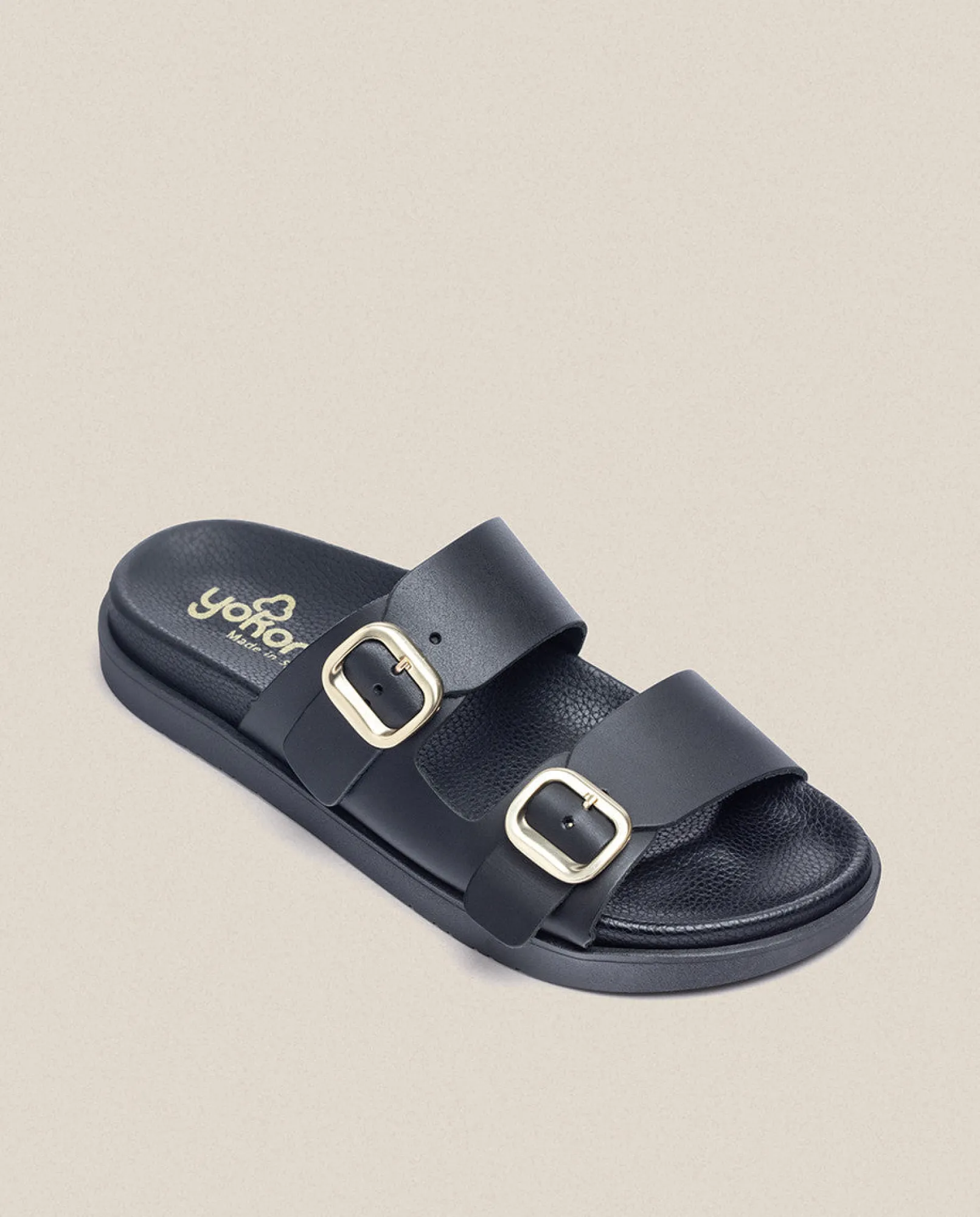New Yokono Sandalia Plana Morena 004 Negro