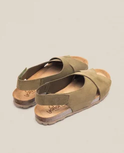 Shop Yokono Sandalia Plana Villa 175 Verde