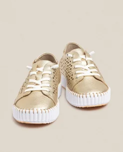 Cheap Yokono Zapato Plano Sintra 002 Dorado